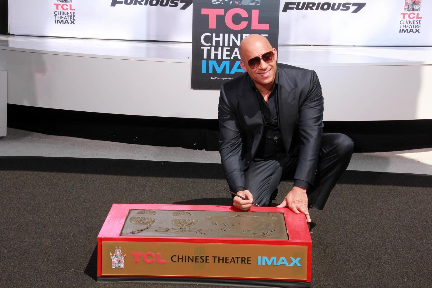 LOS ANGELES, APR 1 - Vin Diesel at the Vin Diesel Hand and Foot Print Ceremony at the TCL Chinese Theater on April 1, 2015 in Los Angeles, CA photo