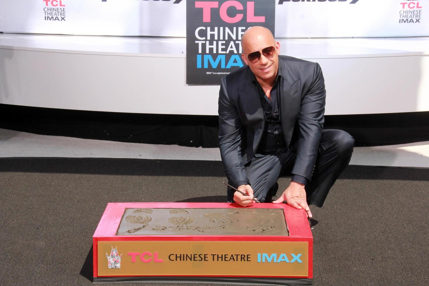 LOS ANGELES, APR 1 - Vin Diesel at the Vin Diesel Hand and Foot Print Ceremony at the TCL Chinese Theater on April 1, 2015 in Los Angeles, CA photo