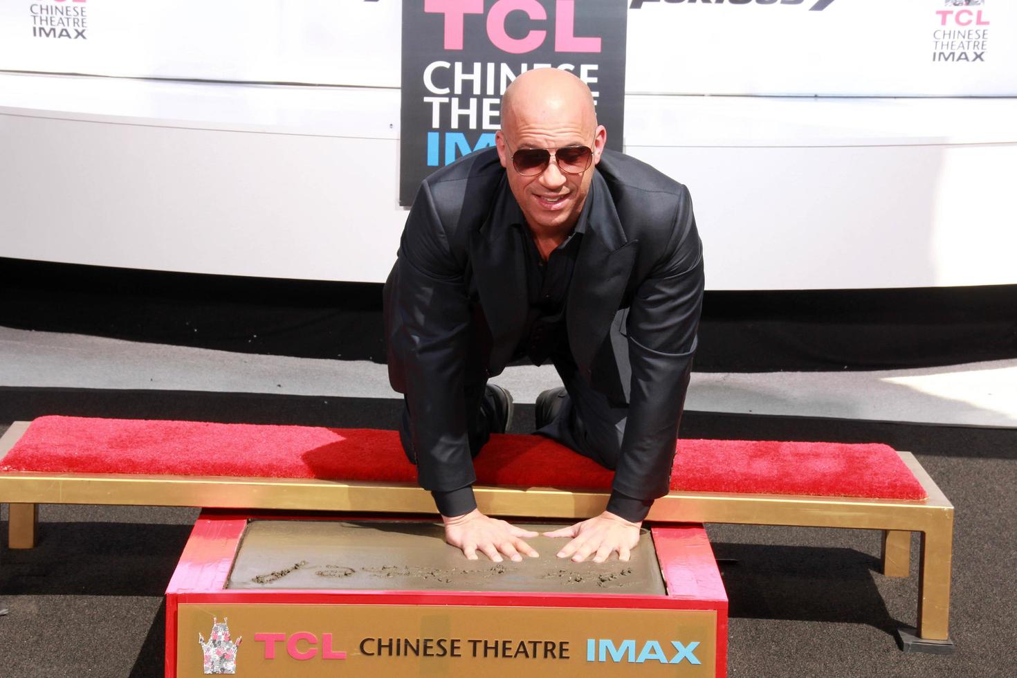 LOS ANGELES, APR 1 - Vin Diesel at the Vin Diesel Hand and Foot Print Ceremony at the TCL Chinese Theater on April 1, 2015 in Los Angeles, CA photo