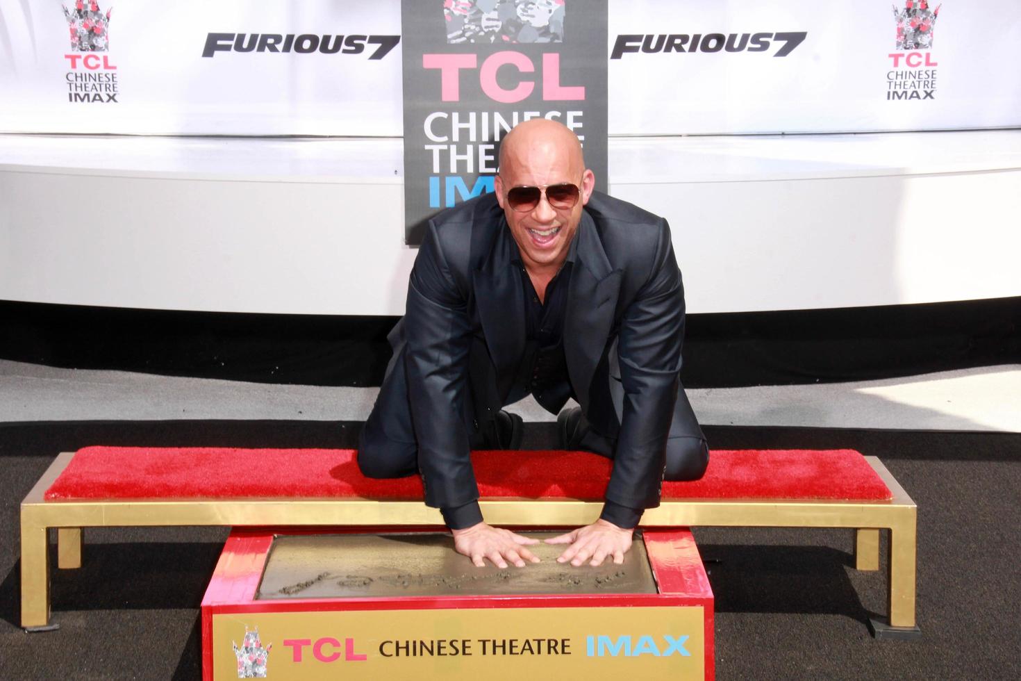 LOS ANGELES, APR 1 - Vin Diesel at the Vin Diesel Hand and Foot Print Ceremony at the TCL Chinese Theater on April 1, 2015 in Los Angeles, CA photo