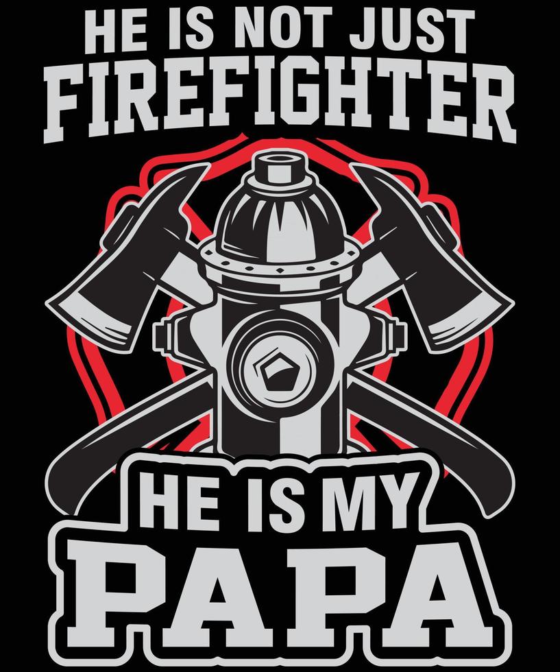 diseño de camiseta de bombero vector