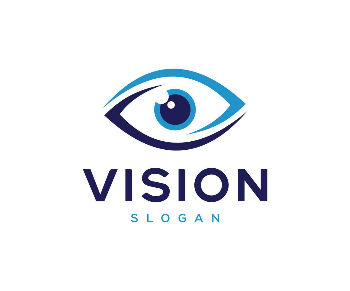 diseño de logotipo ocular, plantilla de logotipo de visión ocular vector