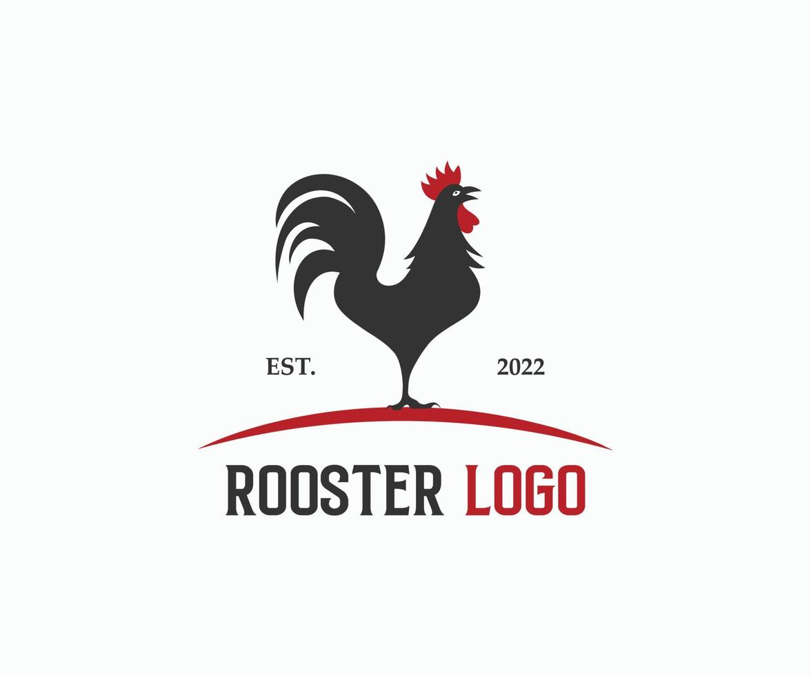 logotipo de gallo moderno simple para su negocio vector