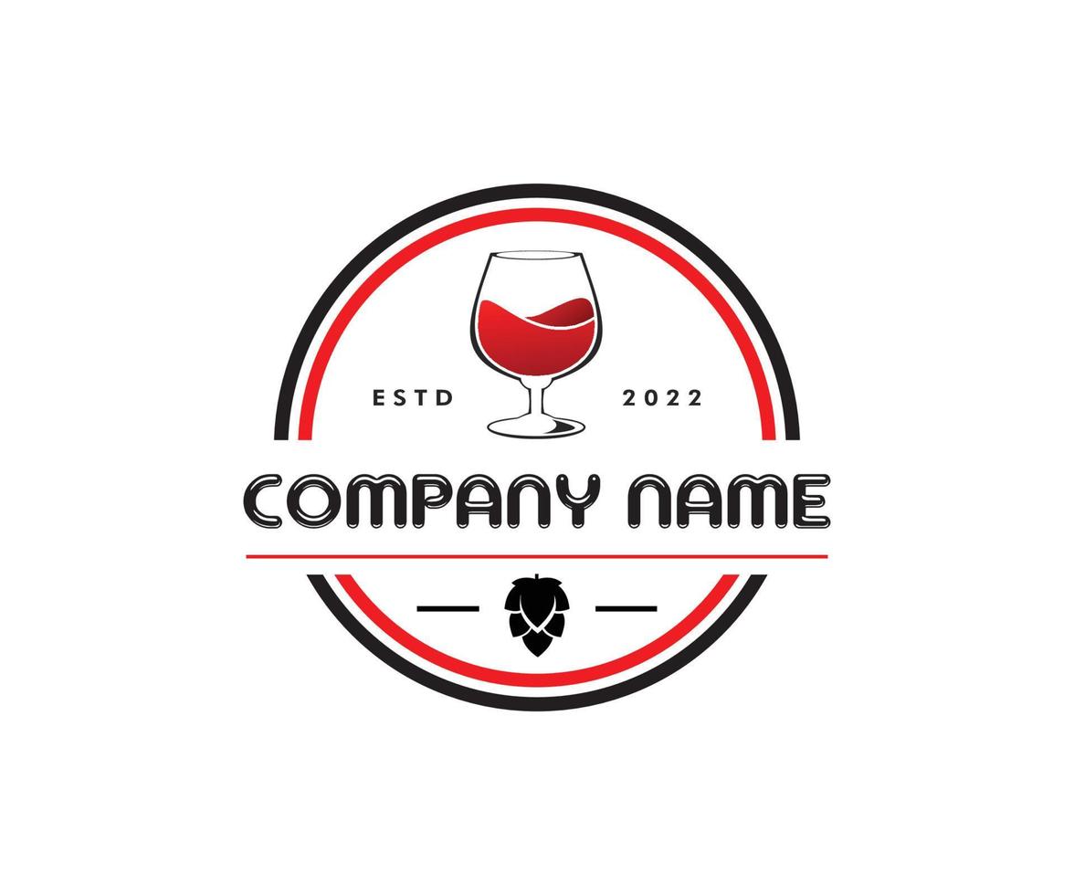 Wine Logo Vector in a Clean Modern and Classy Style