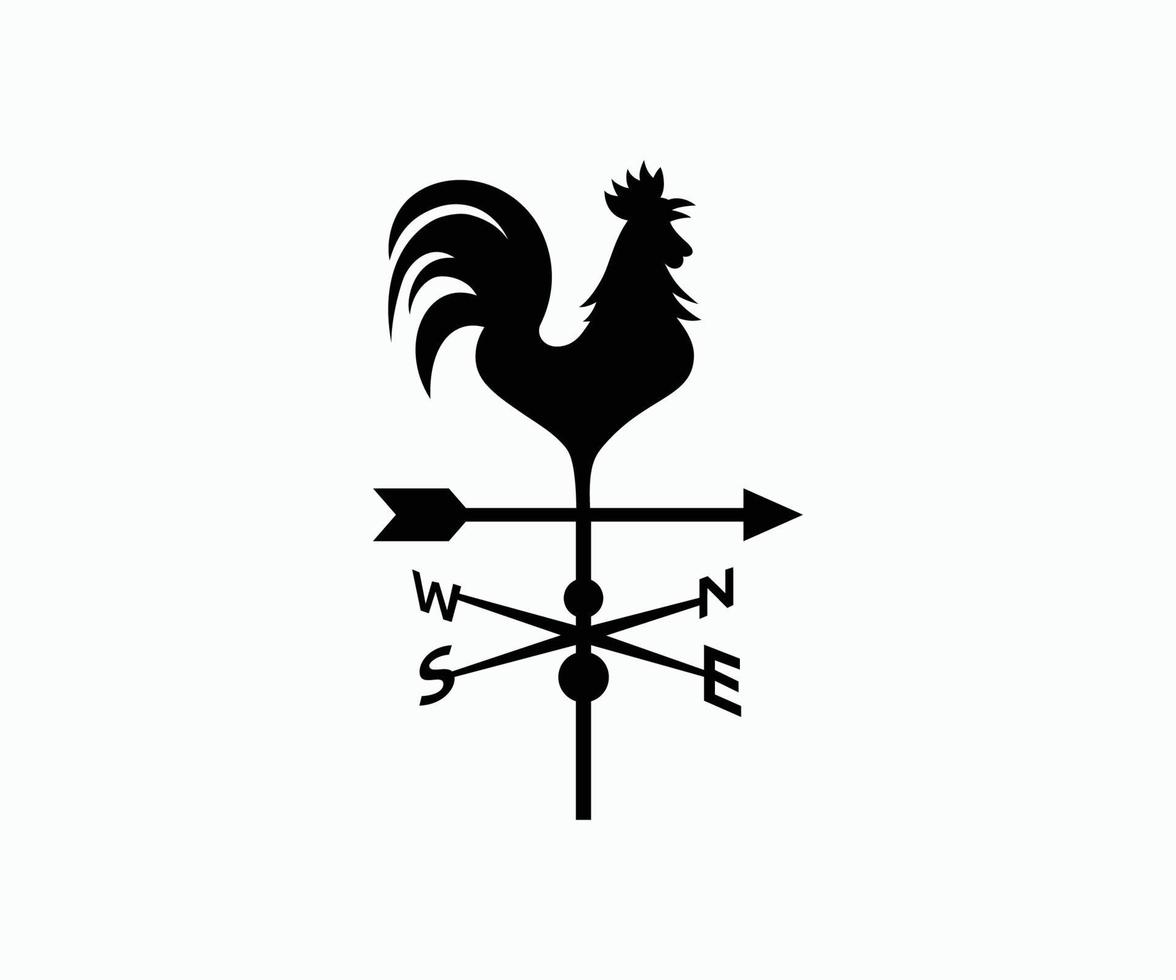 gallo con vector de ilustración de flecha