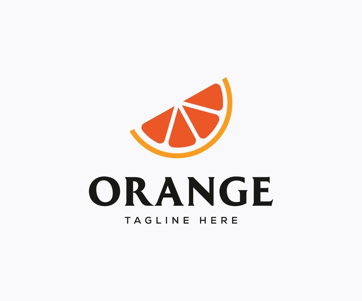 Orange logo vector. Simple illustration of orange vector logo.