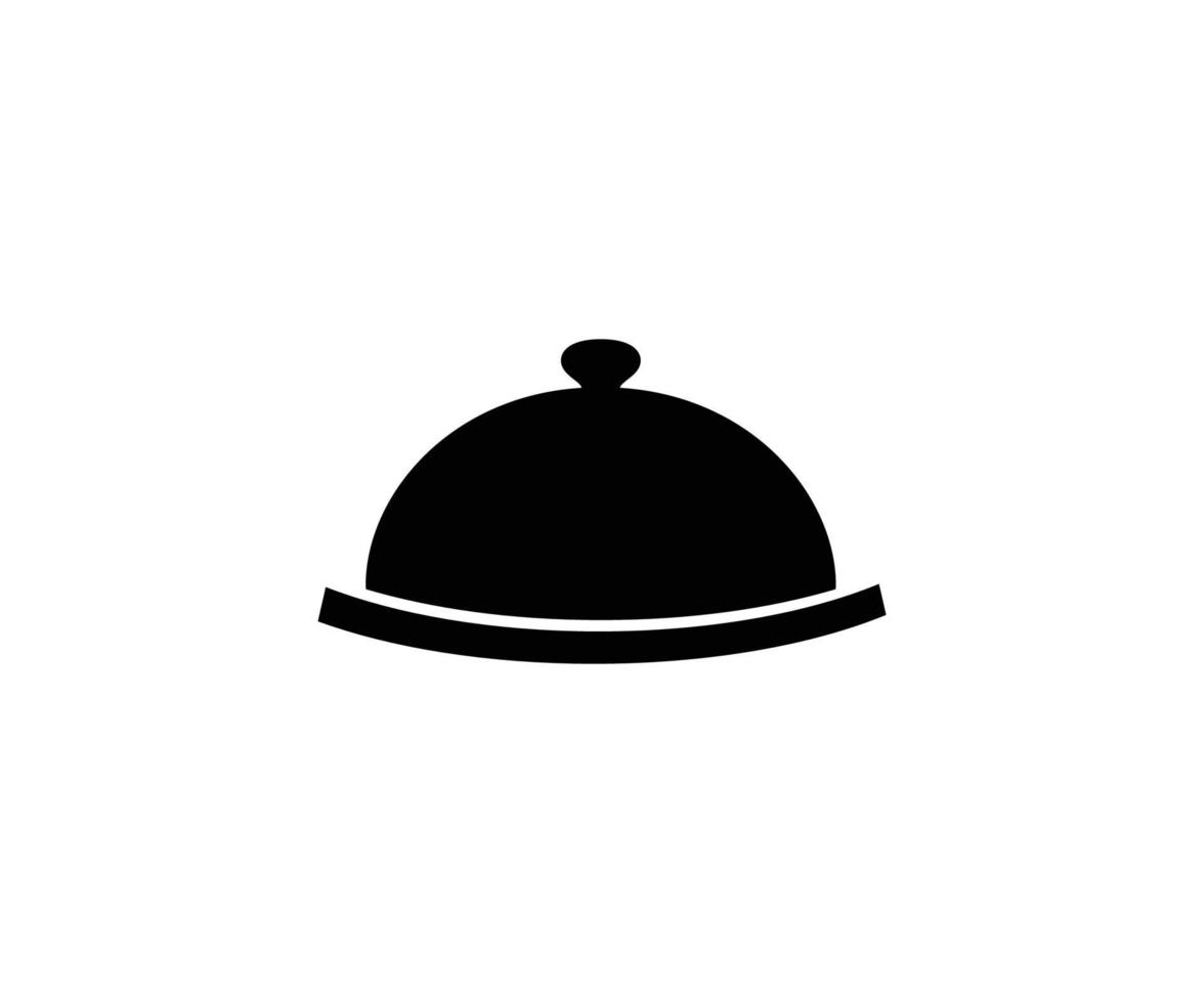 Restaurant serving tray for serving dishes Vector icon