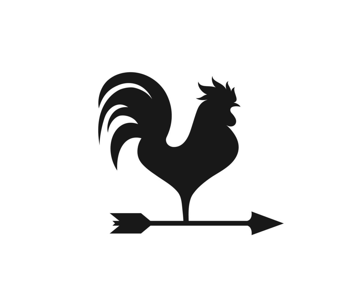 plantilla de icono de vector de gallo con flecha