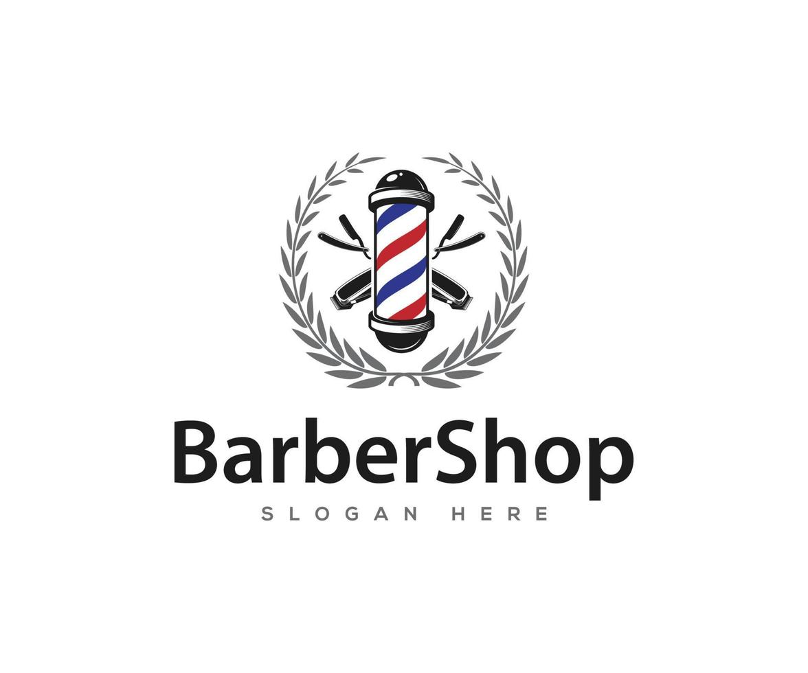 Barber Shop Logo Template. Vintage Barber Shop Badges vector
