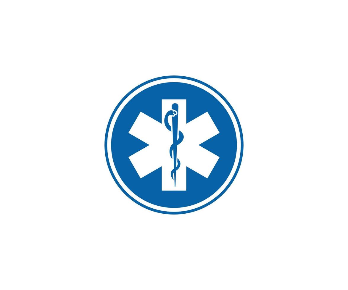 Medical symbol of the Emergency, icon vector on white background.