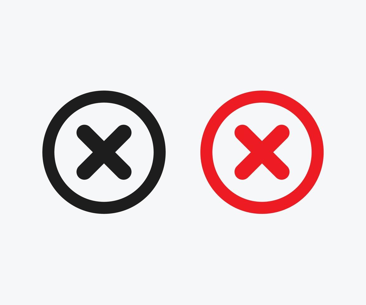 Cross Mark Icon Checkmark And X Mark Icon Vector