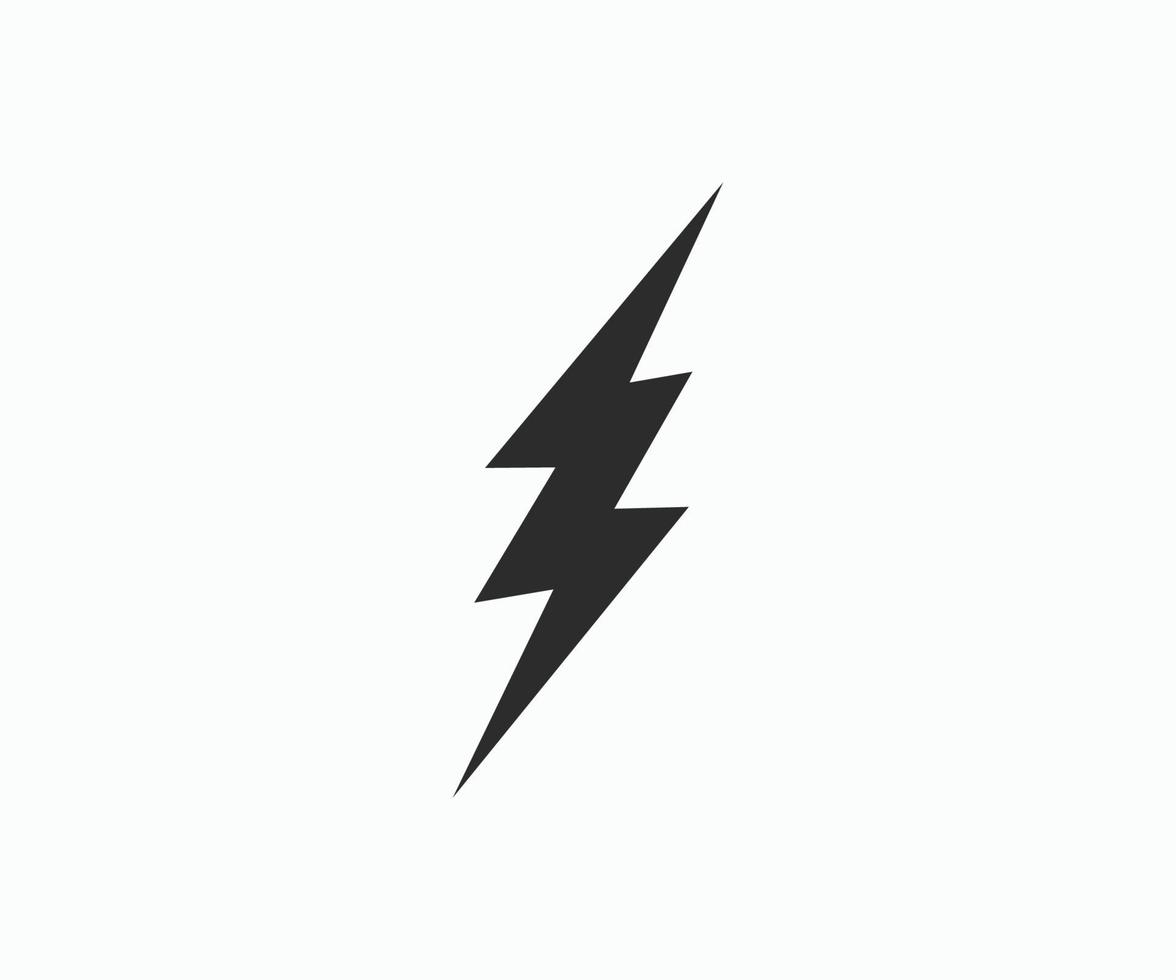 Lightning Bolt Icon Electric Power Symbol Vector. vector