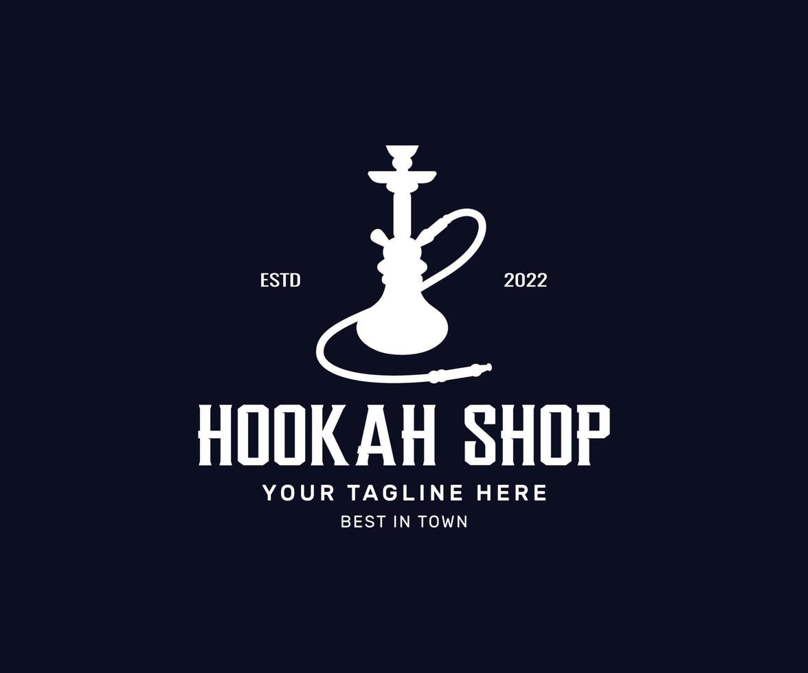 plantilla de diseño de vector de logotipo de shisha hookah