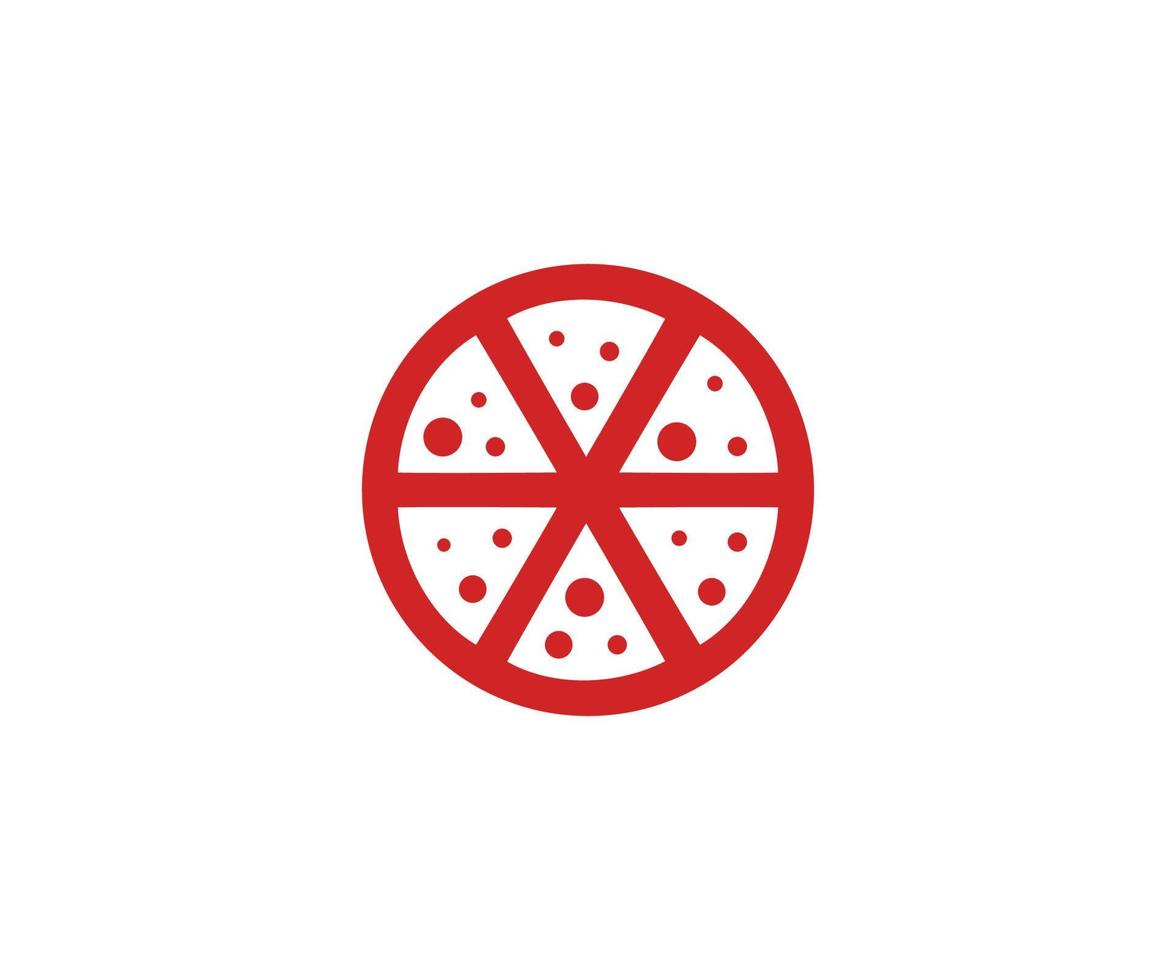 Pizza icon over white background, colorful design. vector illustration.