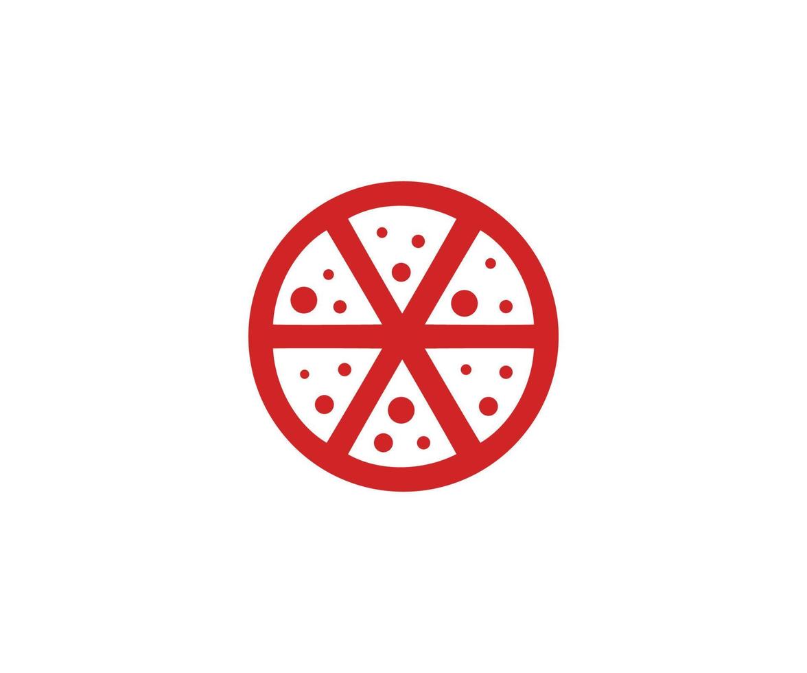 icono de pizza sobre fondo blanco, diseño colorido. ilustración vectorial vector