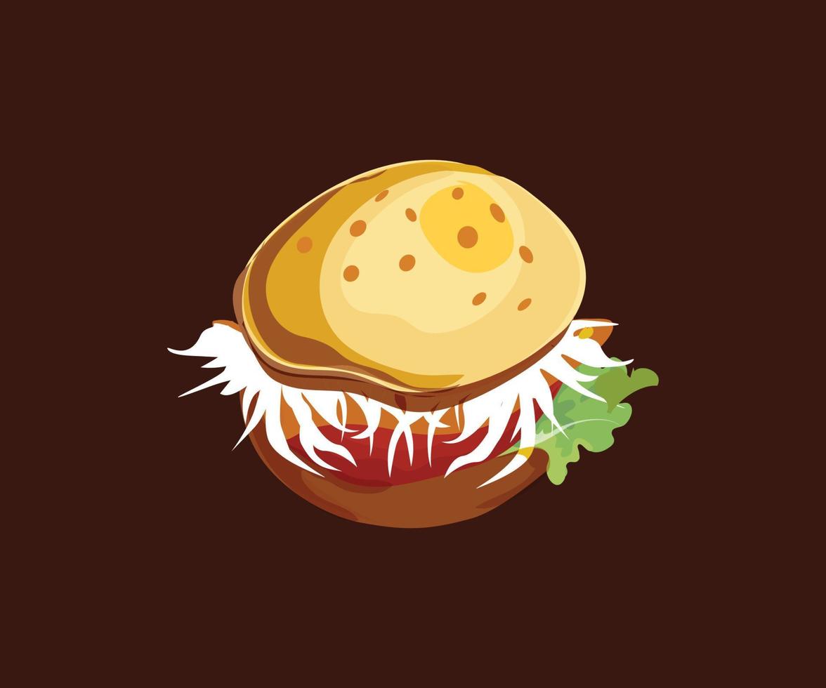 Burger logo design vector template