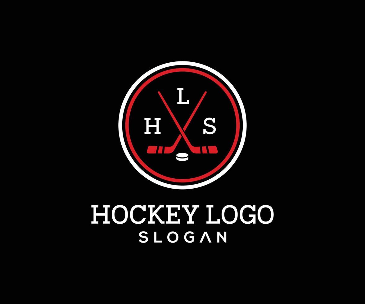 Creative Hockey Logo Design Vector Template.