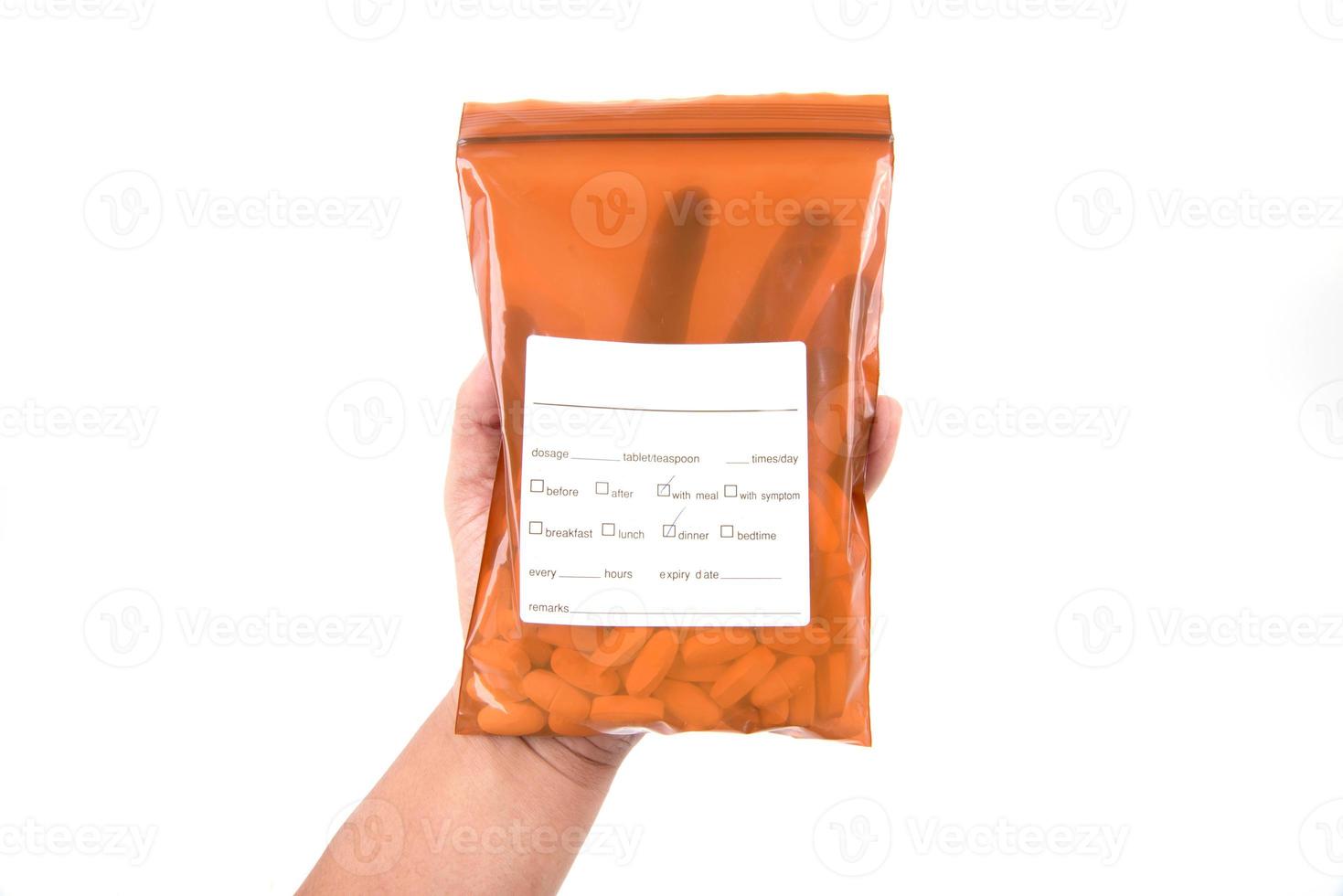 medicine bag isolated photo