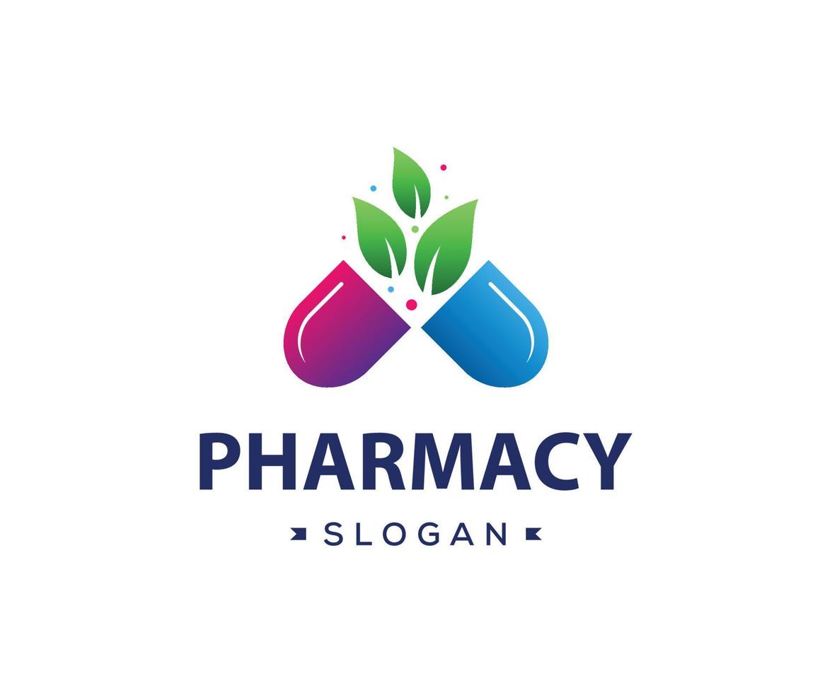 píldora moderna, plantilla de logotipo de drogas. logotipo de farmacia. vector