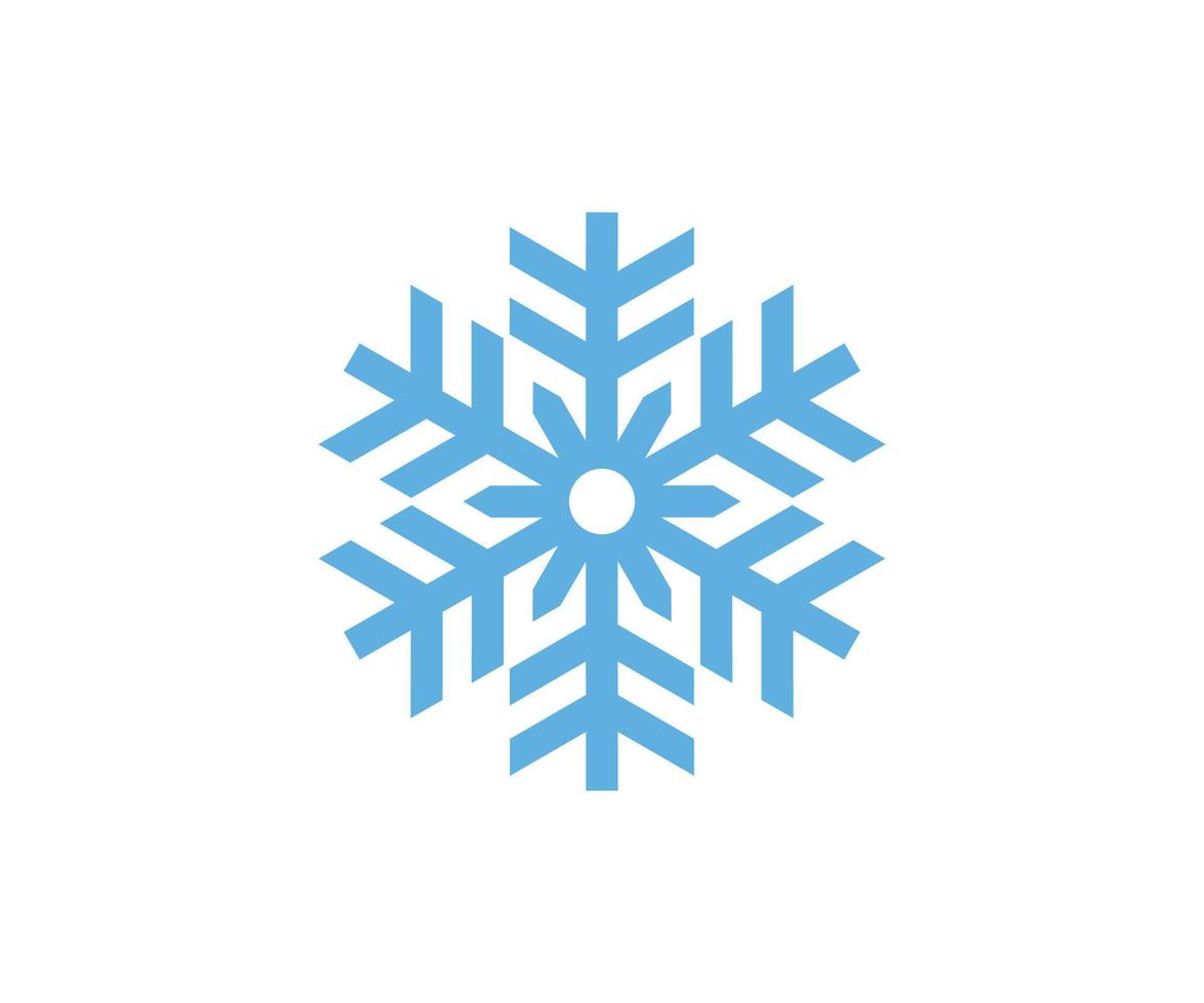 icono de vector de diseño de logotipo de copo de nieve