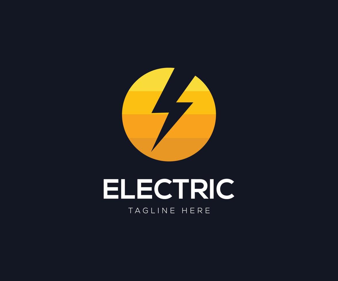 diseño de logotipo de electricidad. vector de icono de logotipo eléctrico.