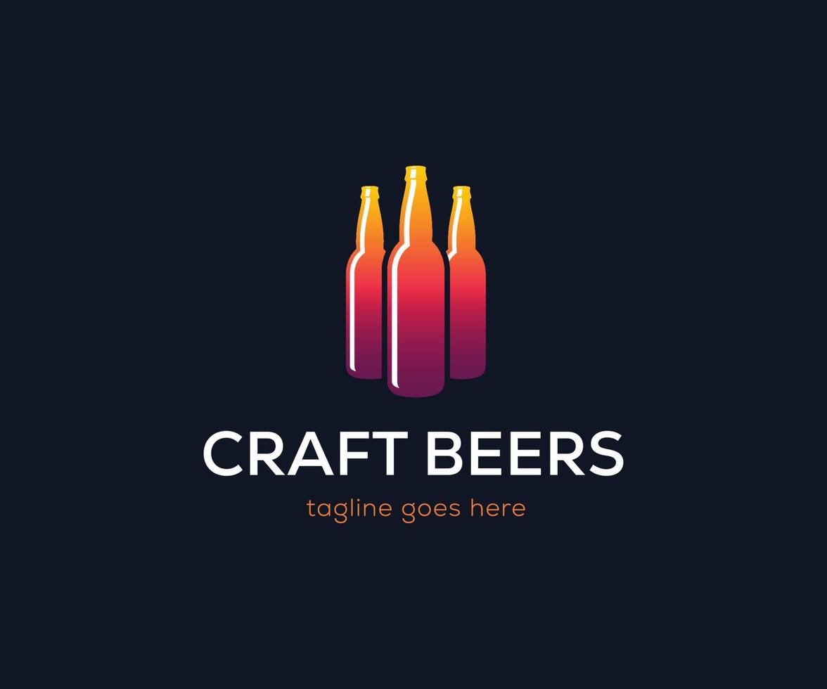 Elegant Wine and beer Logo Template vector