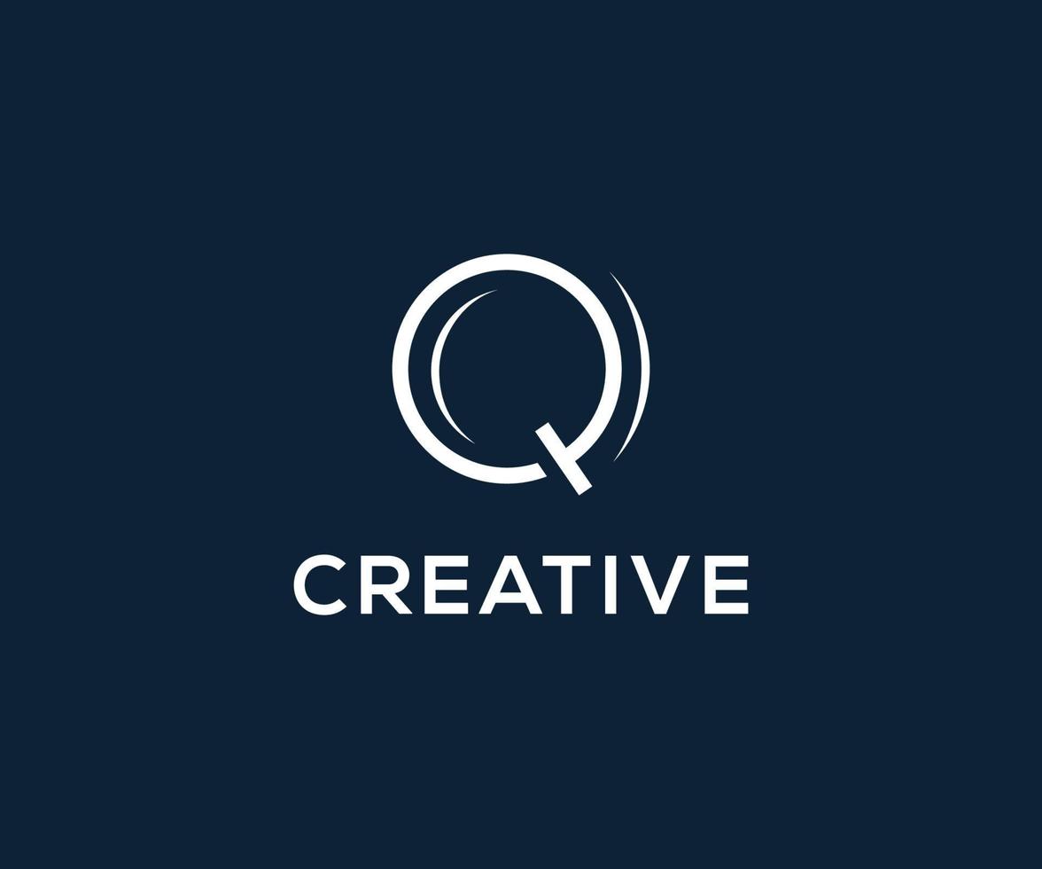 logotipo de la letra q. vector de diseño de logotipo de letra q.