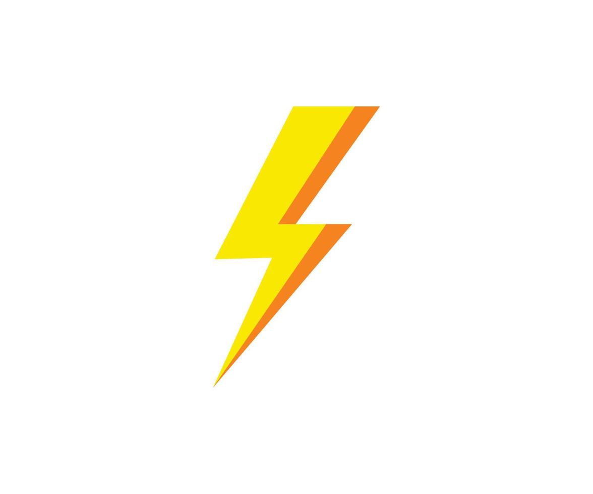 Plantilla de icono de logotipo de energía de electricidad relámpago. vector de icono eléctrico.