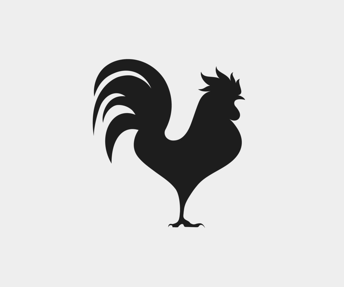 concepto de icono de vector de logotipo de gallo creativo