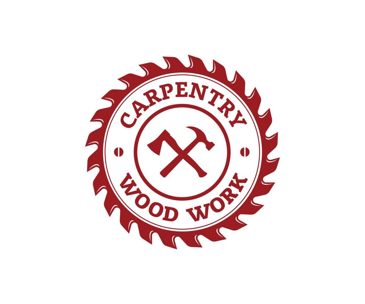 Woodwork and Carpentry Logo Template vector