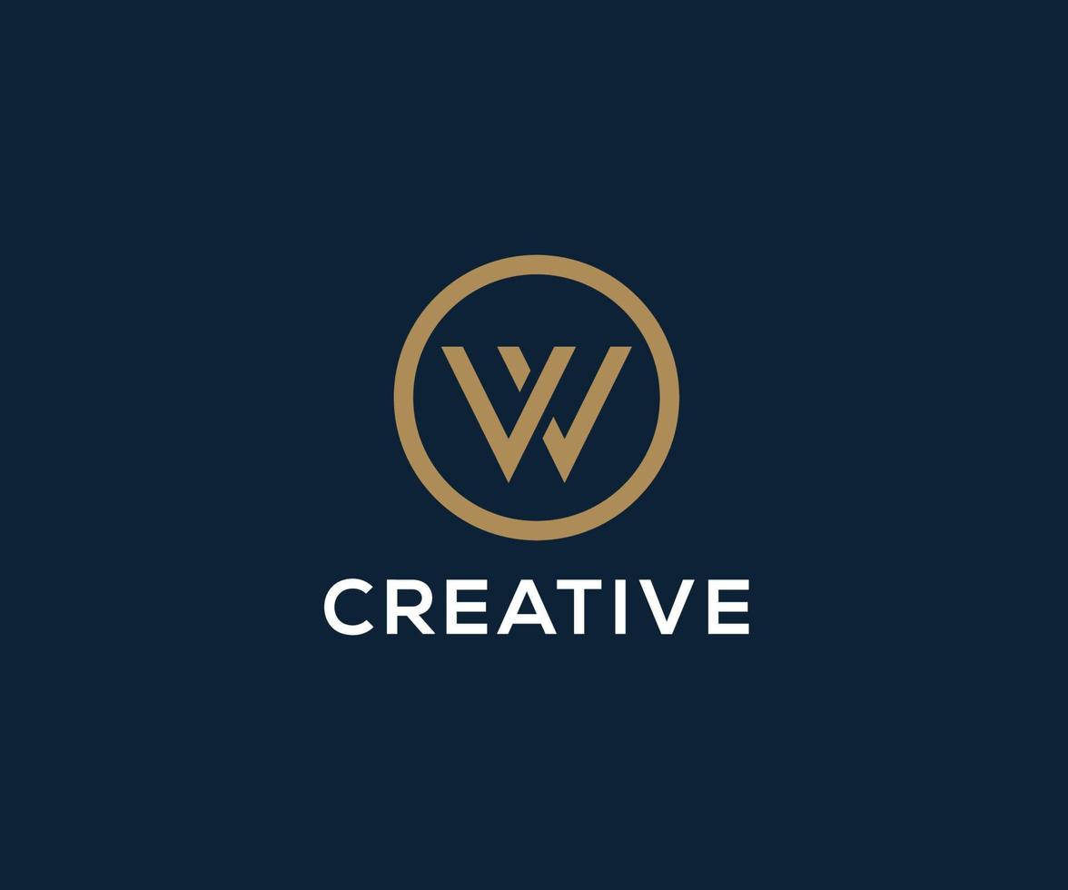 Letter W logo design concept. Elegant vector logo template.