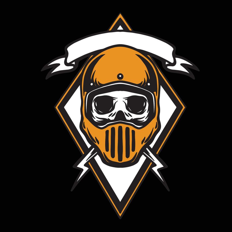 Skull Helmet Motorcycle vector