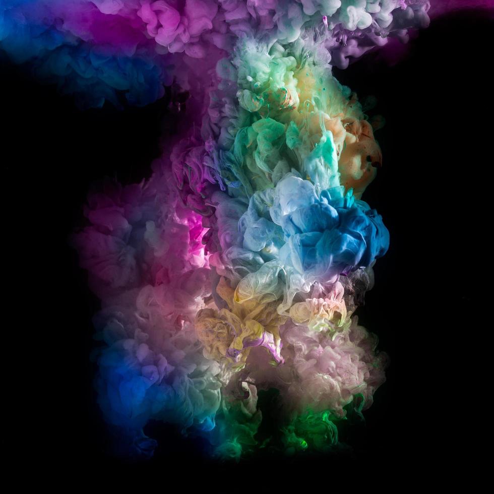 Abstract acrylic drop in water photo