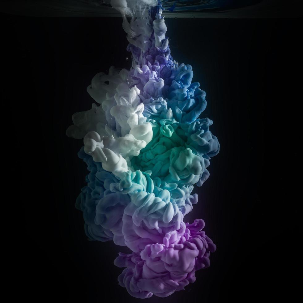 Abstract acrylic drop in water photo
