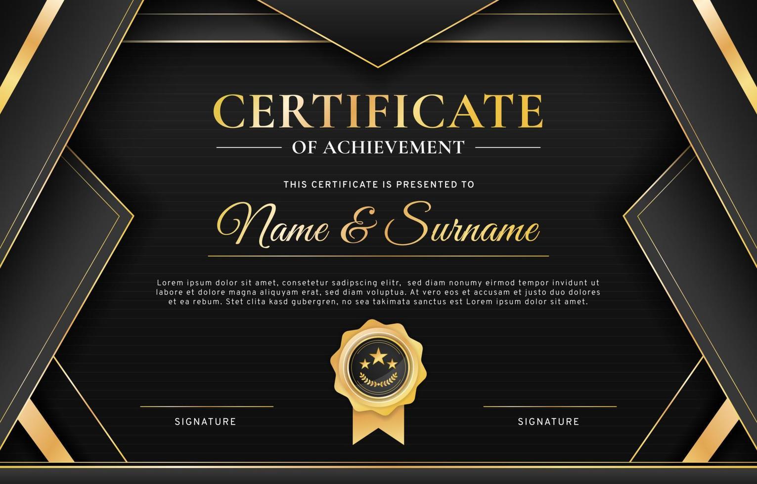 Certificate Graduation Template vector