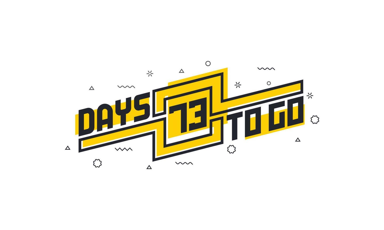78 days to go countdown sign for sale or promotion. vector