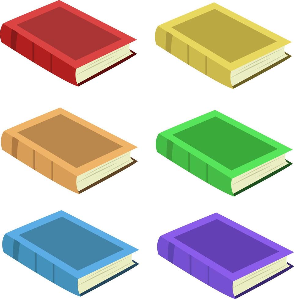 Rainbow books vector illustration for graphic design and decorative element