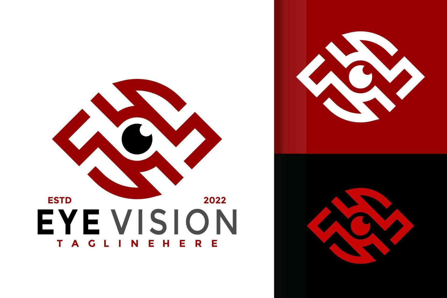 Abstract Eye Vision Logo Design, brand identity logos vector, modern logo, Logo Designs Vector Illustration Template