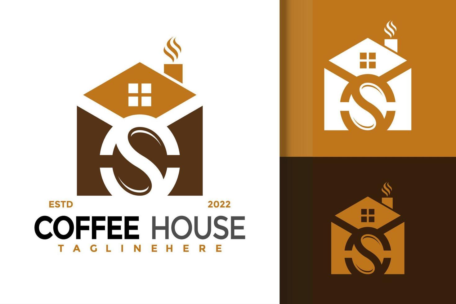 diseño del logotipo de la cafetería, vector de logotipos de identidad de marca, logotipo moderno, plantilla de ilustración vectorial de diseños de logotipos