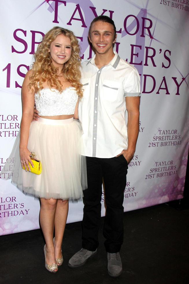 LOS ANGELES, OCT 25 - Taylor Spreitler, Spencer Knight at the Taylor Spreitler s 21st Birthday Party at the CBS Radford Studios on October 25, 2014 in Studio City, CA photo