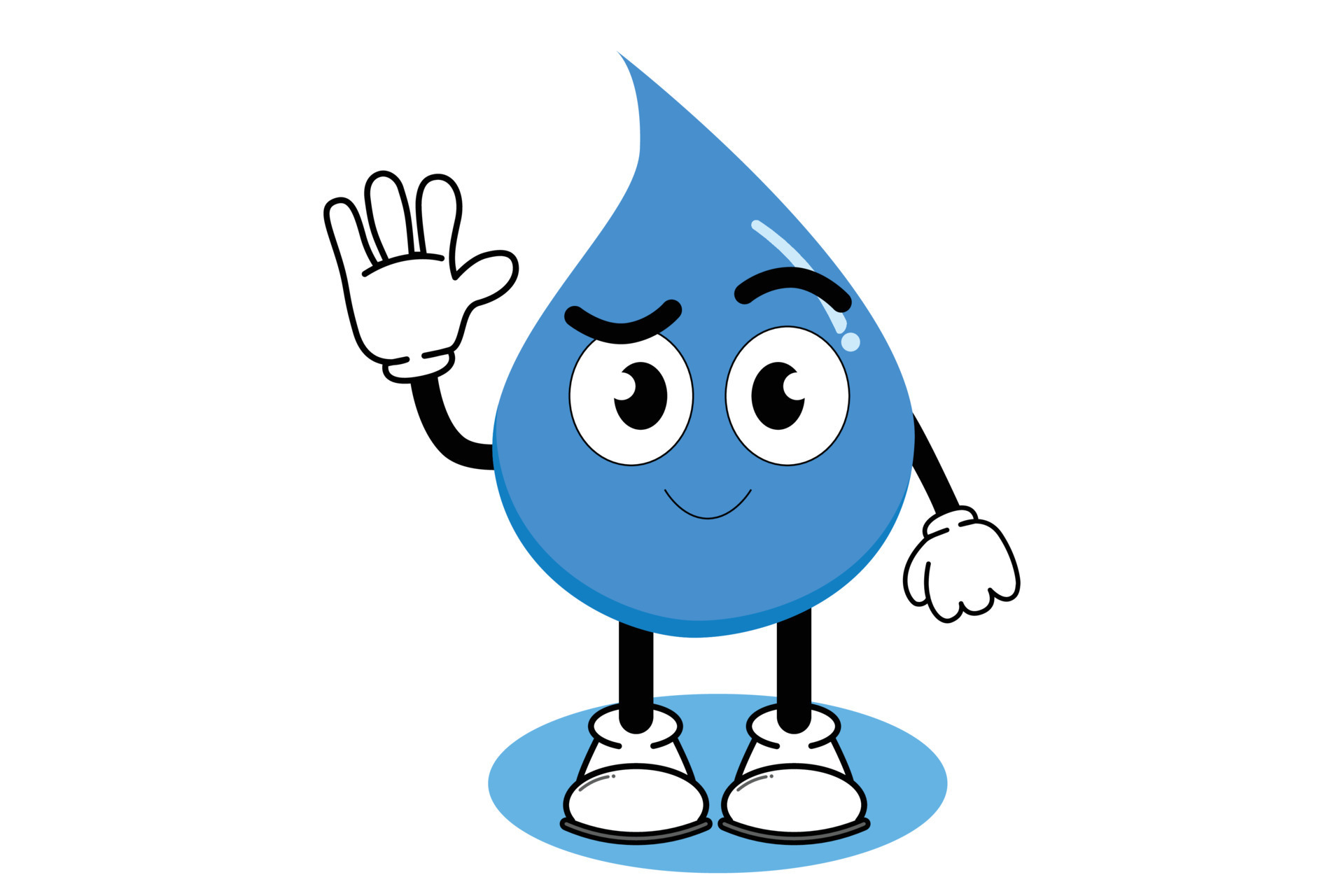 Illustration Vector Graphic Cartoon Character Of Cute Mascot Water With Illustration Vector Graphic Cartoon Character Of Cute Mascot Water With