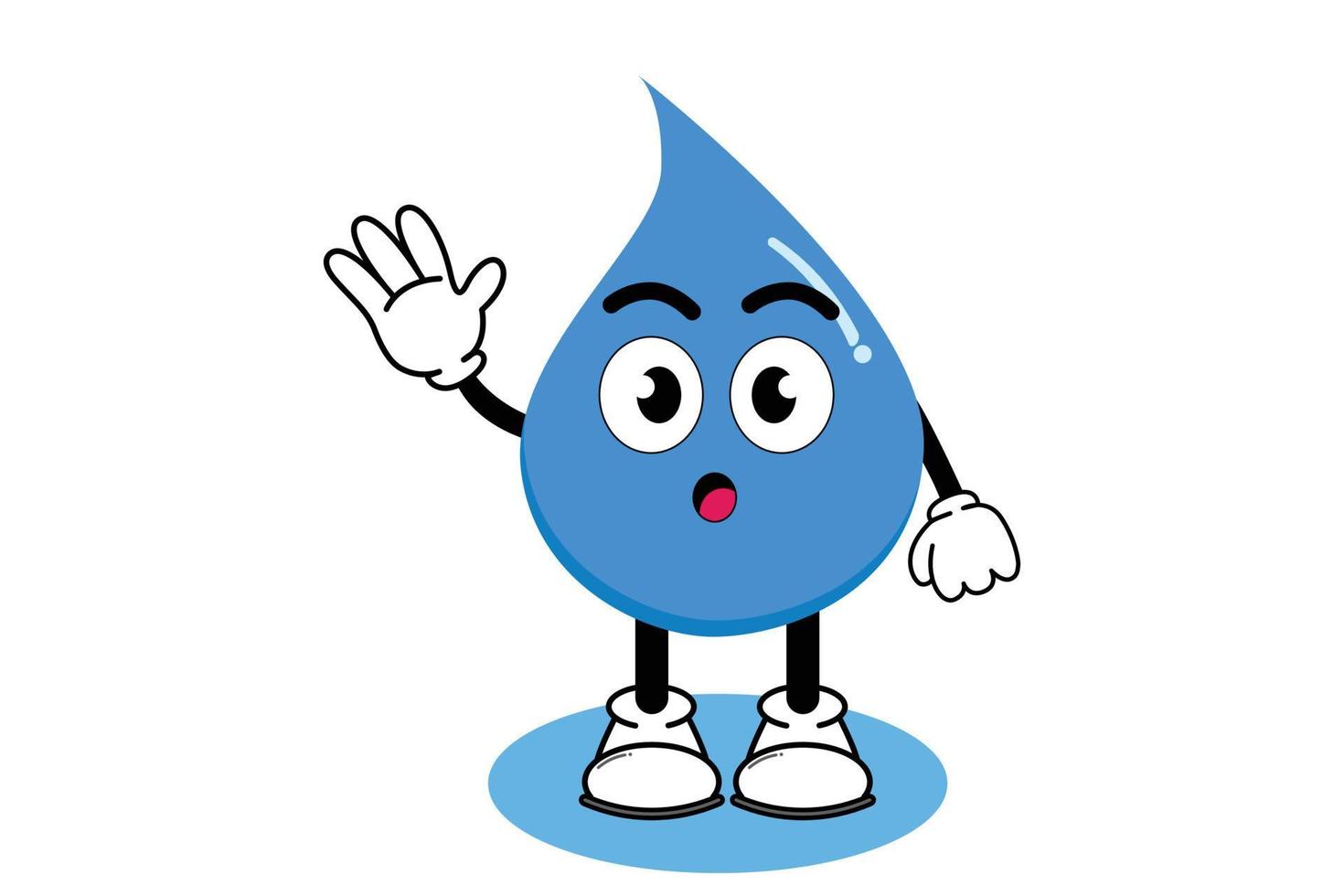 Illustration vector graphic cartoon character of cute mascot water with pose. Suitable for children book illustration and element design.