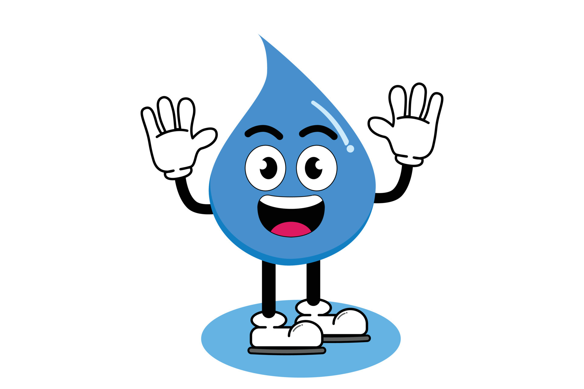 Illustration Vector Graphic Cartoon Character Of Cute Mascot Water With Illustration Vector Graphic Cartoon Character Of Cute Mascot Water With