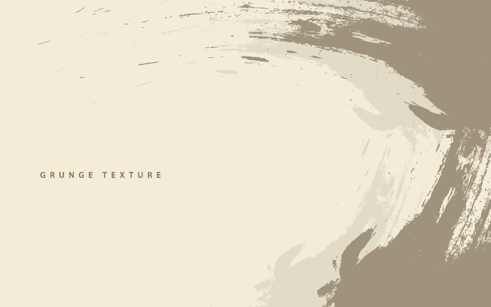 Abstract grunge texture paintbrush cream color background vector