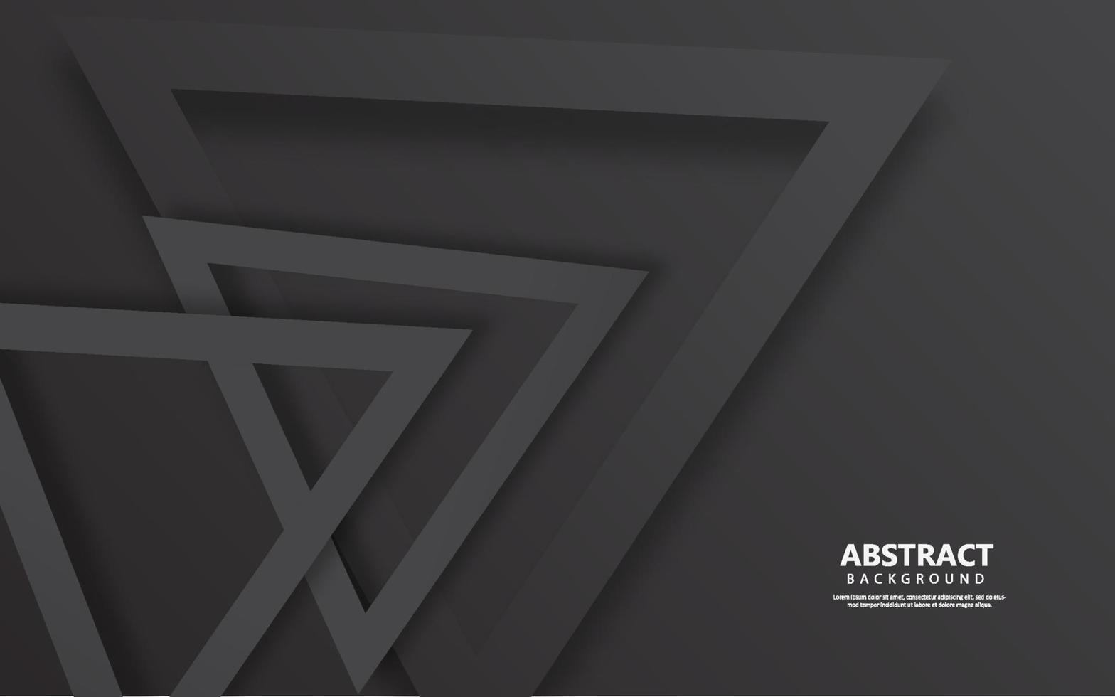 Abstract triangle shape black background vector