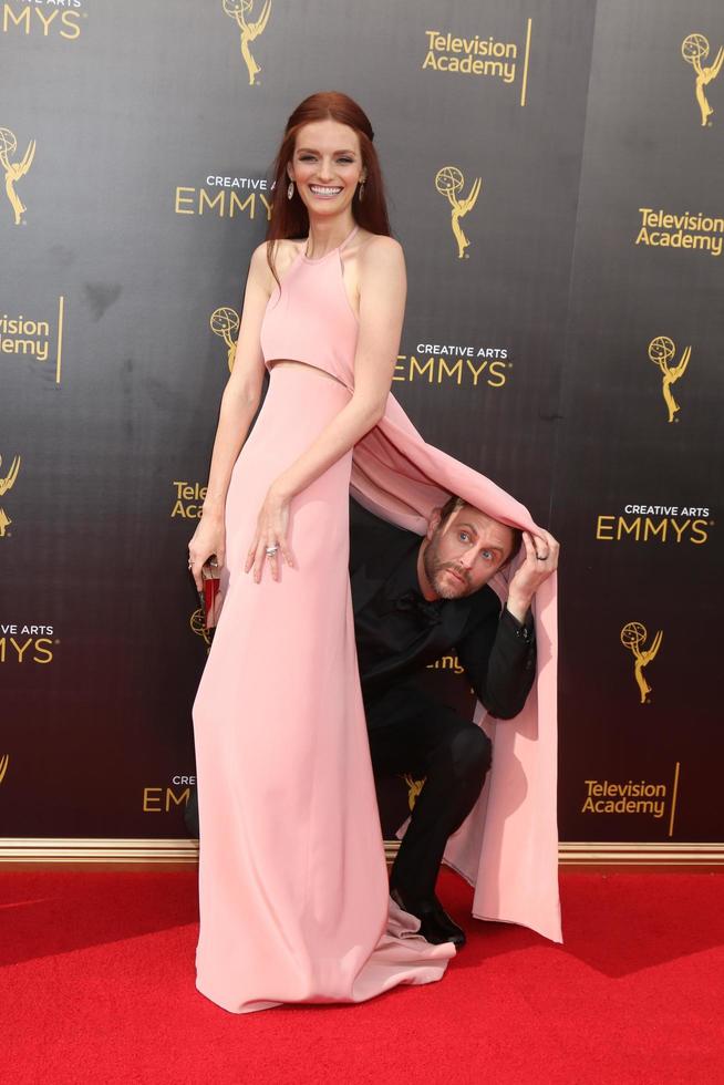 LOS ANGELES, SEP 10 - Lydia Hearst, Chris Hardwick at the 2016 Creative Arts Emmy Awards, Day 1, Arrivals at the Microsoft Theater on September 10, 2016 in Los Angeles, CA photo