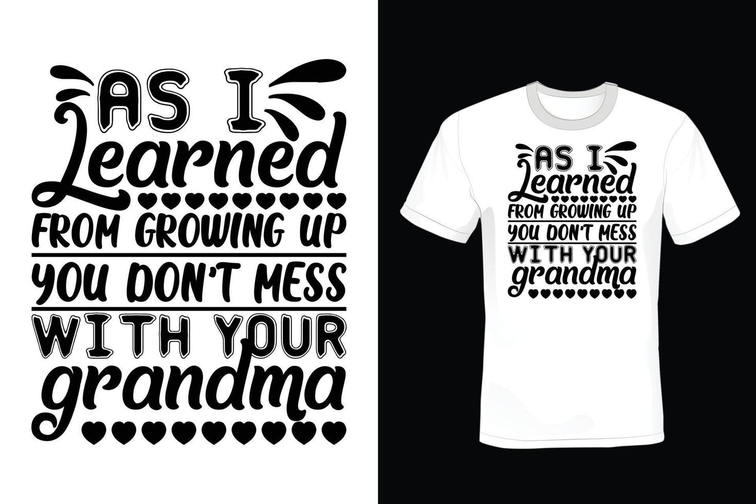 Grandma T shirt design, vintage, typography vector