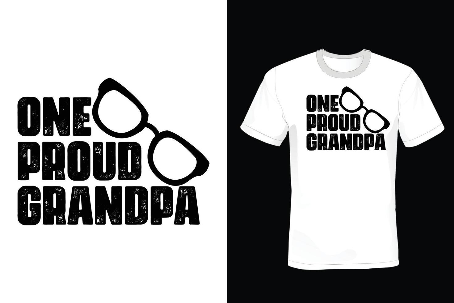 diseño de camiseta de abuelo, vintage, tipografía vector