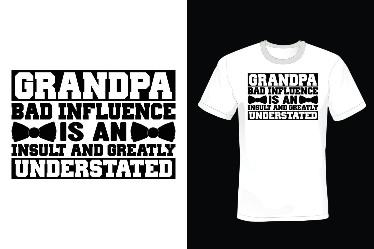 diseño de camiseta de abuelo, vintage, tipografía vector