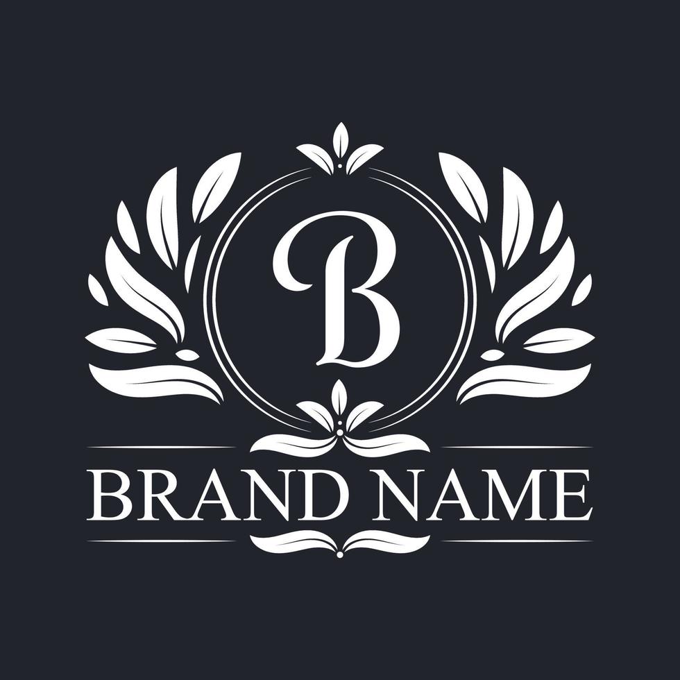 Luxury and elegant B letter logo design template. vector